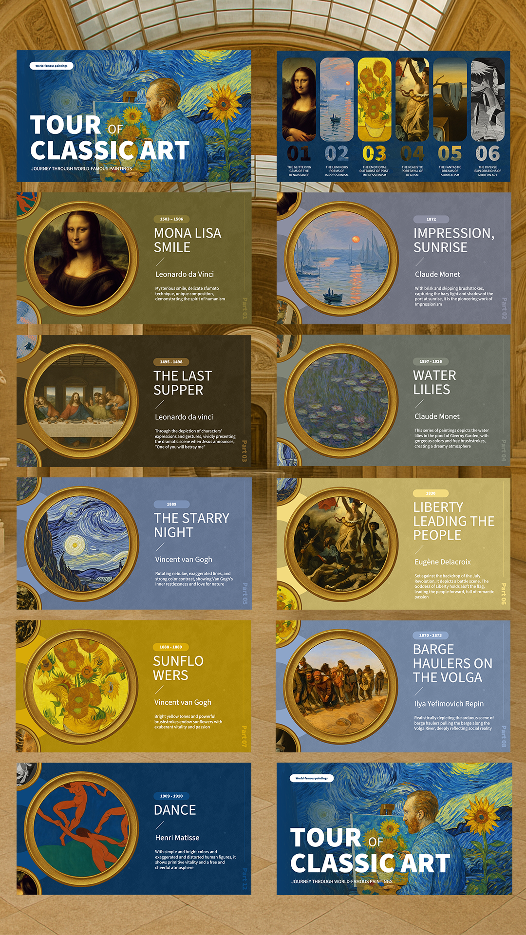 Tour of Classic Art PowerPoint Template